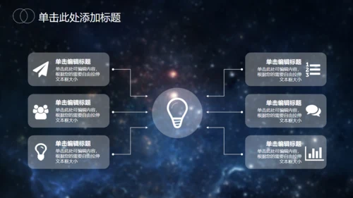 星空大气地球发布会通用PPT模版