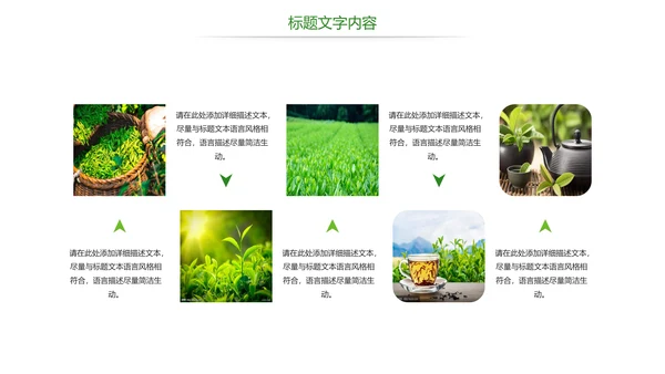唯美绿色茶园文化茶艺品茶论道PPT模板