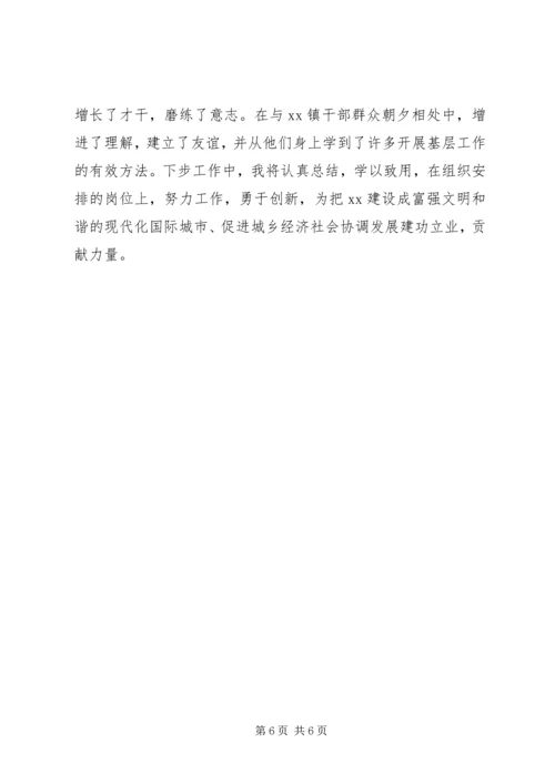 乡镇挂职工作情况报告总结.docx