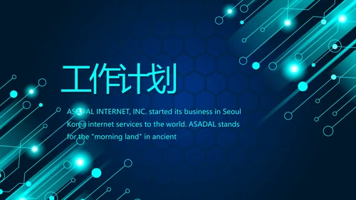 蓝色科技感年终工作总结汇报动态PPT