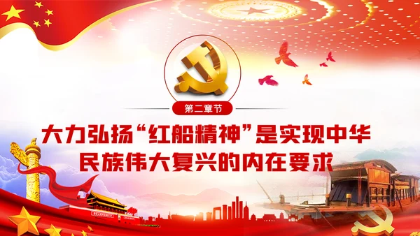红船精神彰显百年初心历久弥坚建党100周年