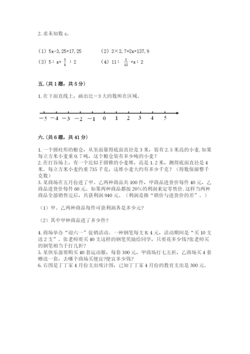 人教版小升初数学模拟试卷含答案【培优a卷】.docx