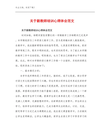 2024年关于新教师培训心得体会范文范文29篇.docx