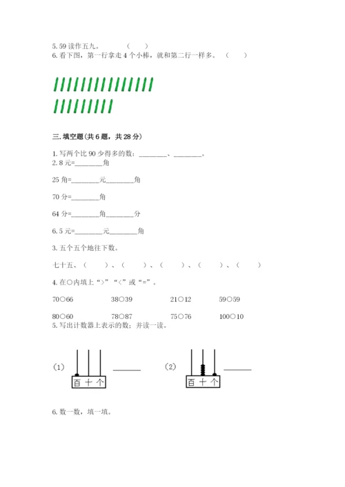 小学一年级下册数学期末测试卷及参考答案【模拟题】.docx