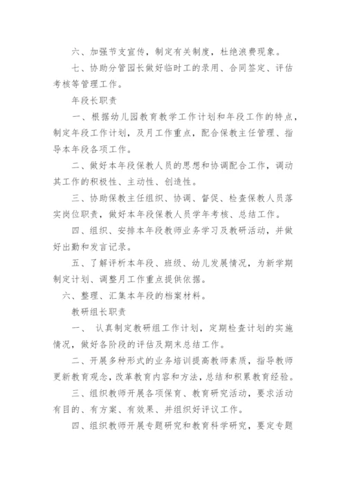 幼儿园岗位职责管理制度.docx