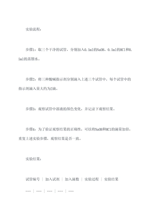 化学与趣味实验报告