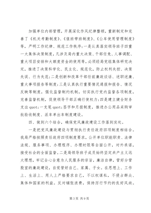 人力资源和社会保障局关于党风廉政建设和反腐败工作总结-支部党风廉洁工作总结.docx