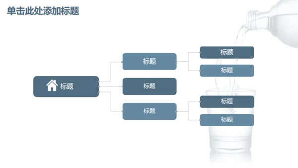 商务简约健康饮用水通用PPT模板