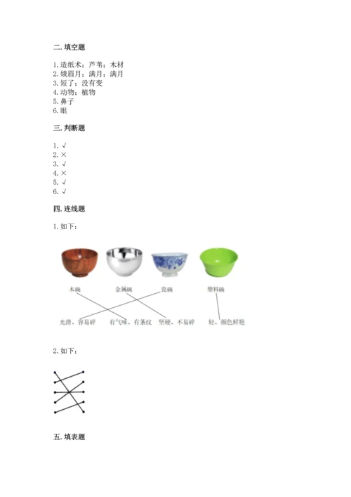 教科版科学二年级上册《期末测试卷》（重点班）.docx