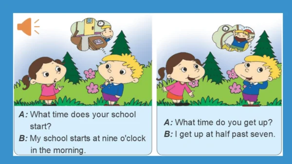 Module 8 Unit 1  What time does your school start?