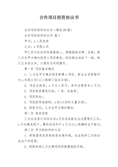 合作项目投资协议书.docx