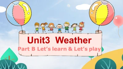 Unit3 Weather PartB Let’s learn & Let’s play 课件（共5