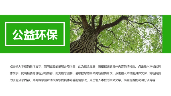 绿色环保森林湿地环境保护生态森林业PPT模板