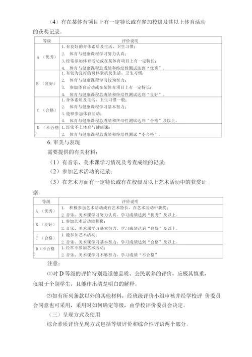 学生综合素质评价实施方案及细则.docx