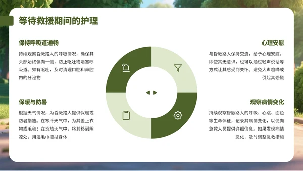 绿色3D风对昏厥人员急救诊断PPT
