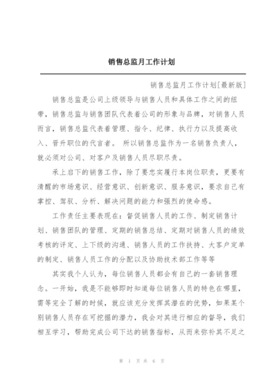 销售总监月工作计划.docx