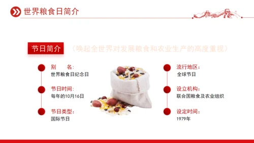 世界粮食日宣传介绍通用PPT课件模板
