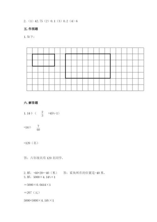 小升初数学期末测试卷精品（名校卷）.docx