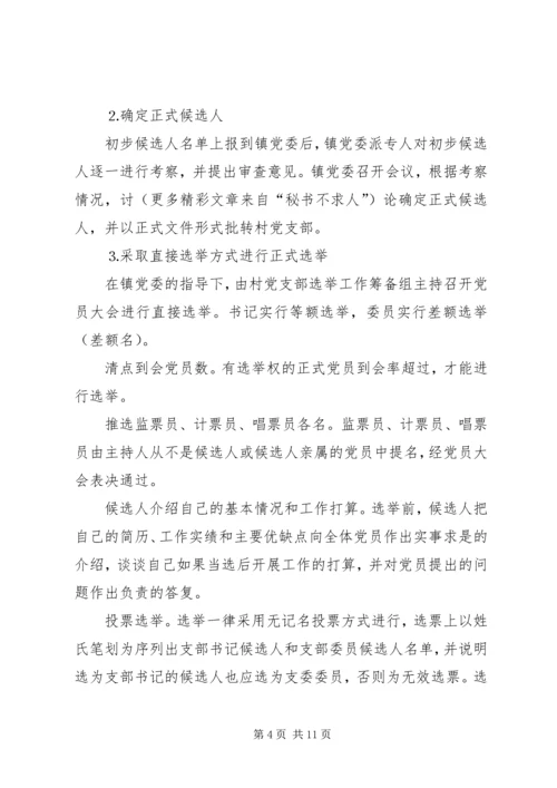 镇村党支部换届选举工作实施方案 (2).docx