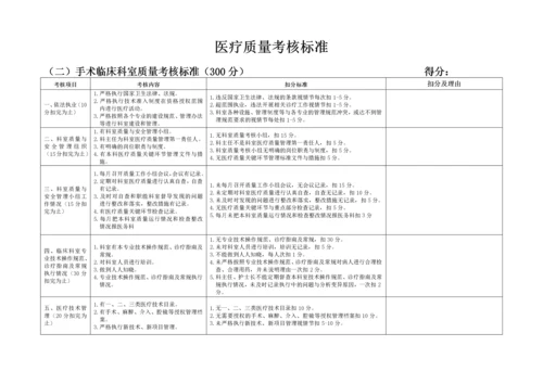 医疗质量考核标准(表格).docx