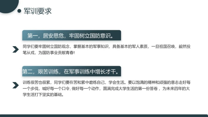 大学新生军训动员大会流程活动策划方案PPT模版