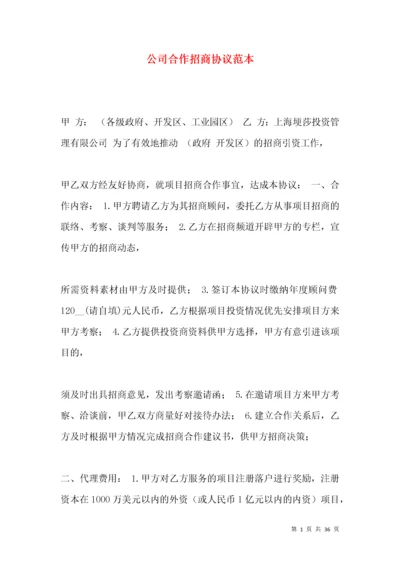 公司合作招商协议范本.docx