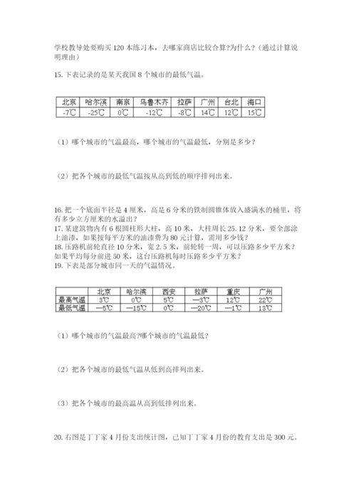 六年级小升初数学解决问题50道带答案（精练）.docx