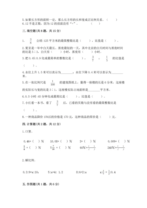 小学数学试卷六年级下册期末测试卷及参考答案【实用】.docx