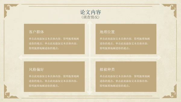 古风简约水墨园林景观毕业设计论文PPT模板