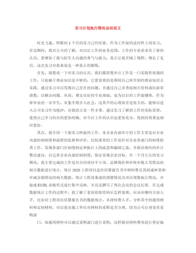 精编之实习计划执行情况总结范文.docx