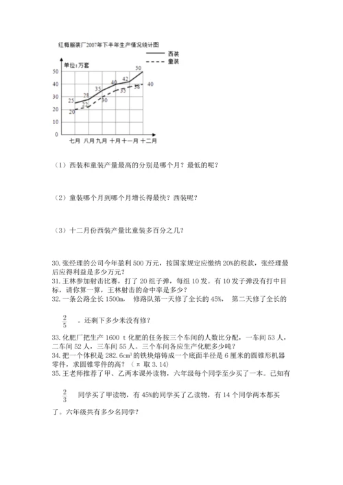 六年级小升初数学解决问题50道附解析答案.docx