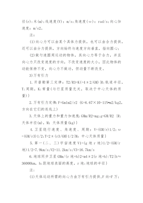 高中物理会考复习知识点.docx