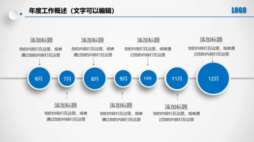 点击滑动蓝色大气立体年度总结通用PPT模板
