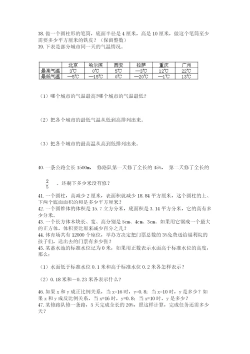 小升初数学应用题50道【综合题】.docx