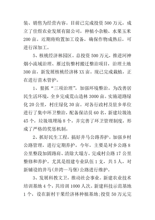 乡半年工作总结及下半年工作计划