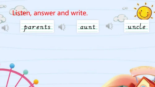 Unit 6 Meet my family!  Let's review  课件(共28张PPT)