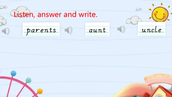 Unit 6 Meet my family!  Let's review  课件(共28张PPT)