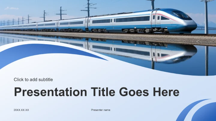 蓝色商务风交通运输工作总结PPT主题