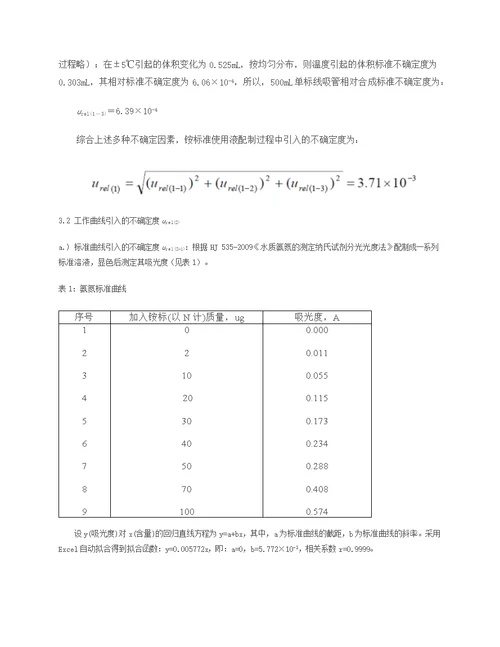 不确定度计算