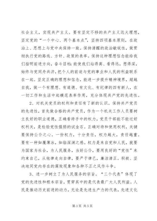 机关党员保持共产党员先进性学习小结 (2).docx