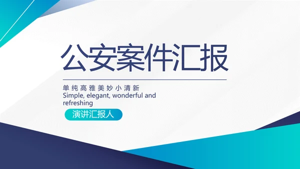 公安案件汇报动态PPT