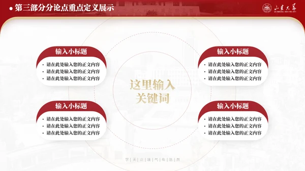 山东大学毕业论文答辩山大有文化通用PPT模板