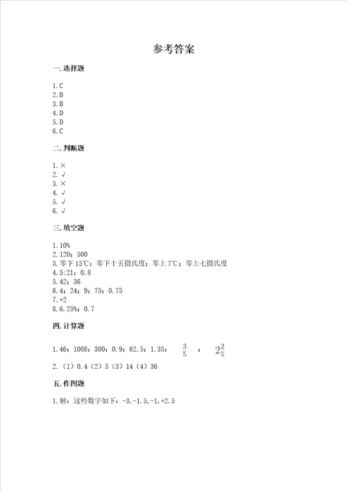 小学升初中六年级数学模拟试卷（能力提升）