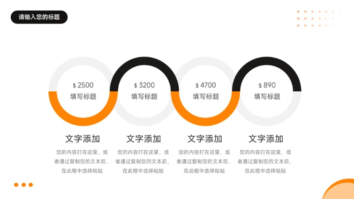 橙色极简留白主题工作汇报PPT模板