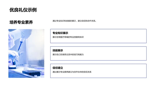 商务礼仪在生物医疗行业PPT模板