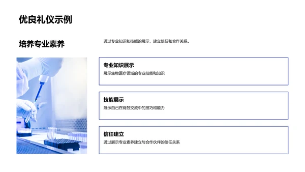 商务礼仪在生物医疗行业PPT模板