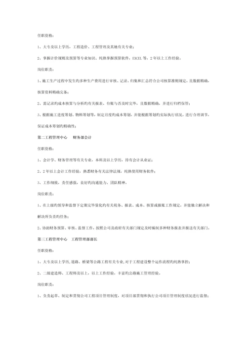 岗位专项说明书及任职资格.docx