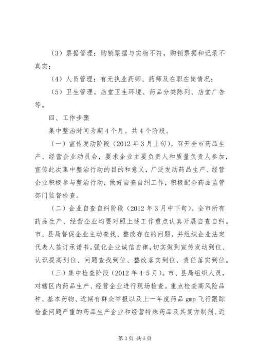 药品生产整治活动方案.docx