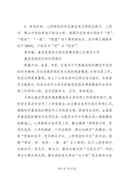 拖船镇开展基层党组织分类定级工作情况汇报.docx