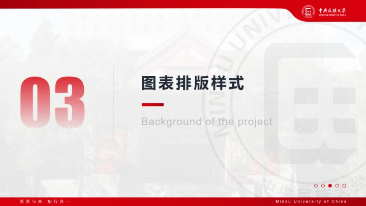 红色主题风格中央民族大学专属课题学术汇报毕业答辩通用PPT模板